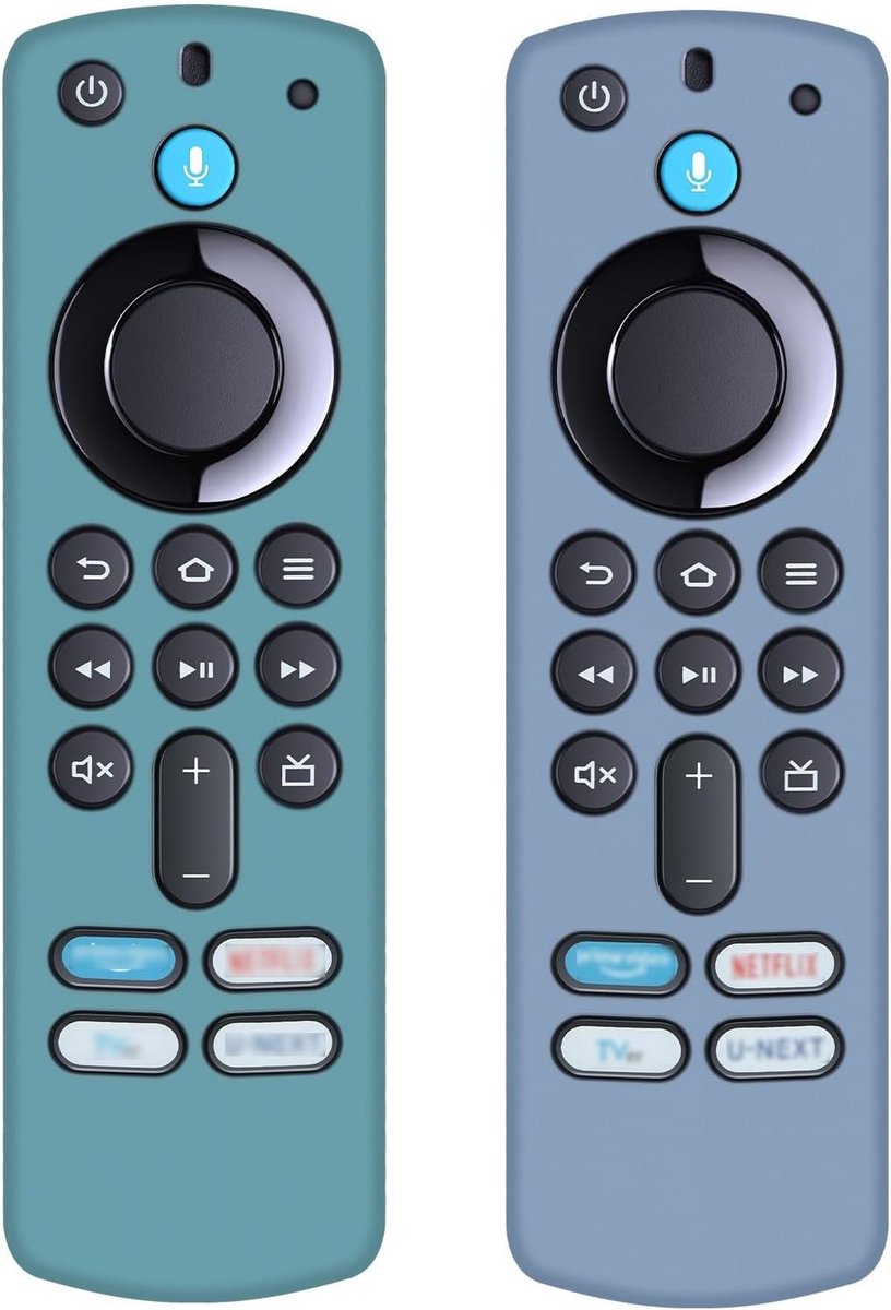 Siliconen beschermhoes afstandsbediening - 2 stuks - helder blauw en lichtgevend marineblauw - ShopVlot