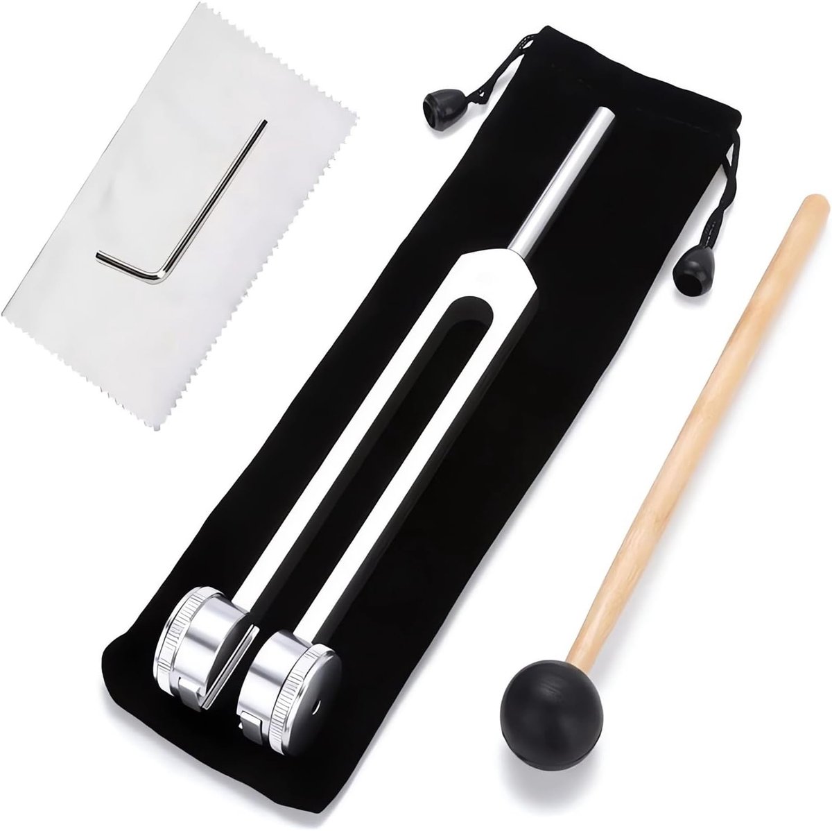 Tuning fork 128 Hz - aluminium legering - met siliconen hamer - voor nauwkeurige frequentierespons - ShopVlot
