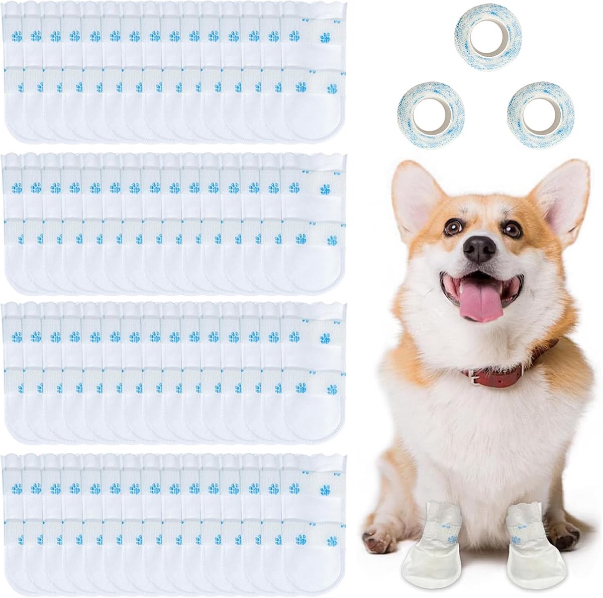 Afvalbare honden sokken L - Ademend en waterproof - Bescherming voor zachte pootjes - Handig voor binnen en buiten - ShopVlot
