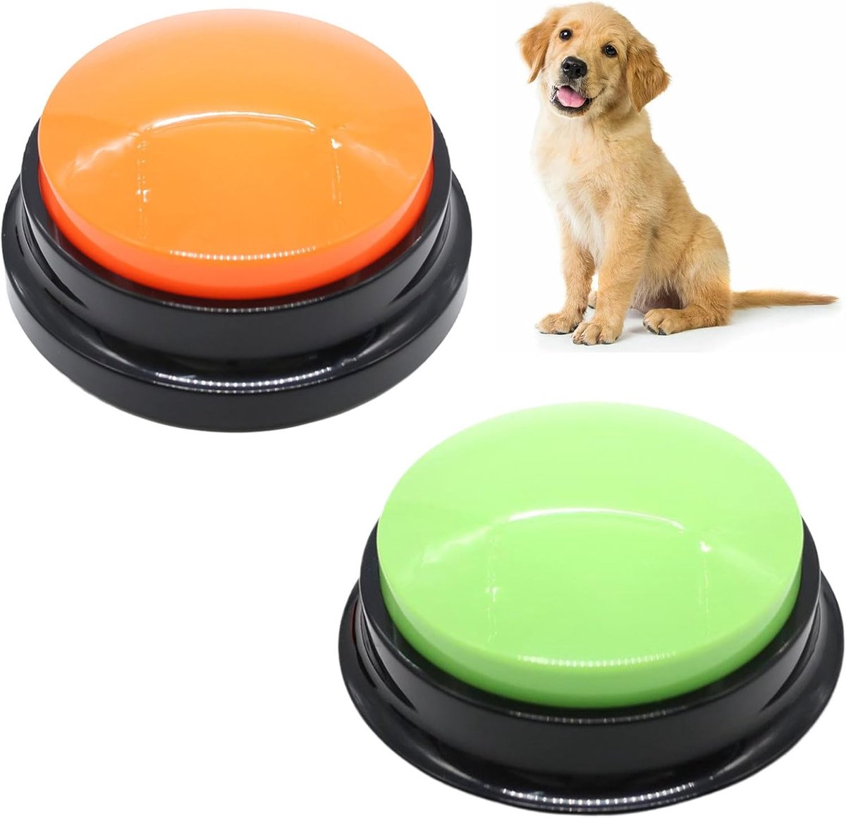 Buzzer met Opnamefunctie - 2 Stuks Hondenknoppen - Duurzaam ABS - Voor Communicatie met Honden - ShopVlot