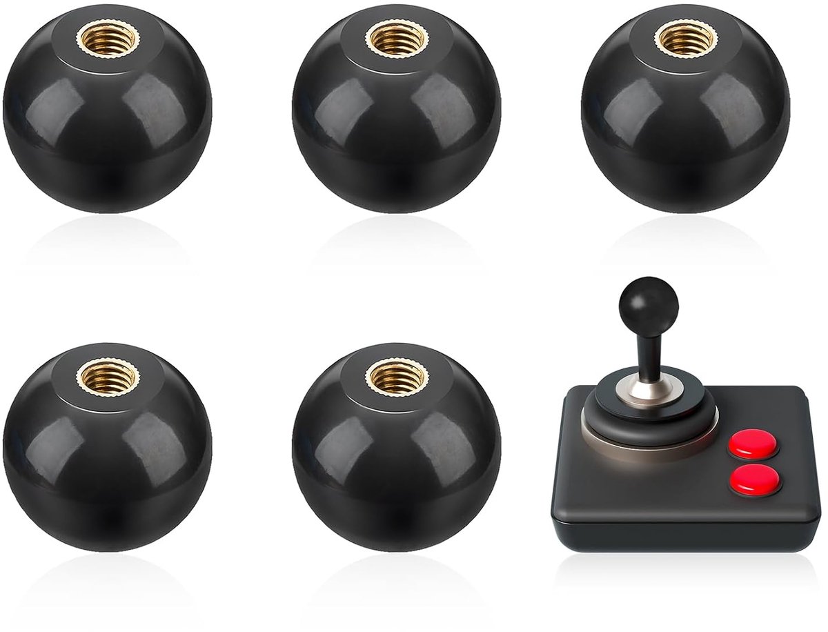 Ball knob M10 - 5 stuks M10 x 35mm - Bakelite - Duurzaam en veilig voor machines - ShopVlot