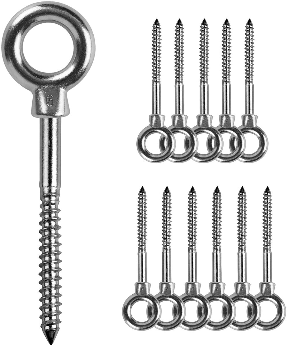Oogbouten M6 x 60 mm - RVS 304 - 12 stuks - Voor extra veiligheid en stabiliteit - ShopVlot