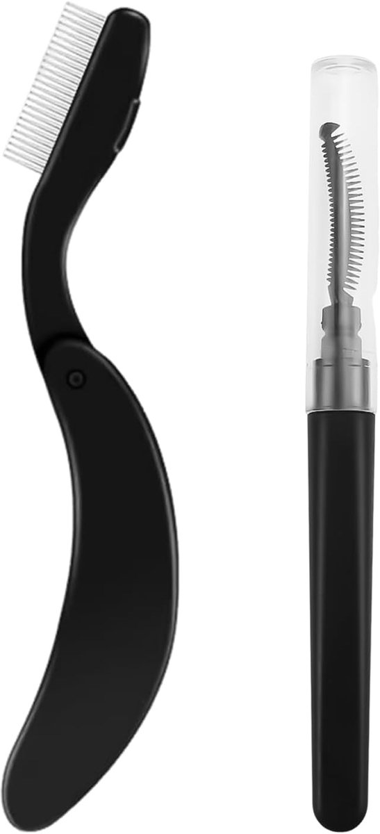Wimperkam en Wimperborstel - Vouwbaar en Draagbaar - Hoogwaardige Materialen - Perfect voor Nauwkeurige Make-up - ShopVlot