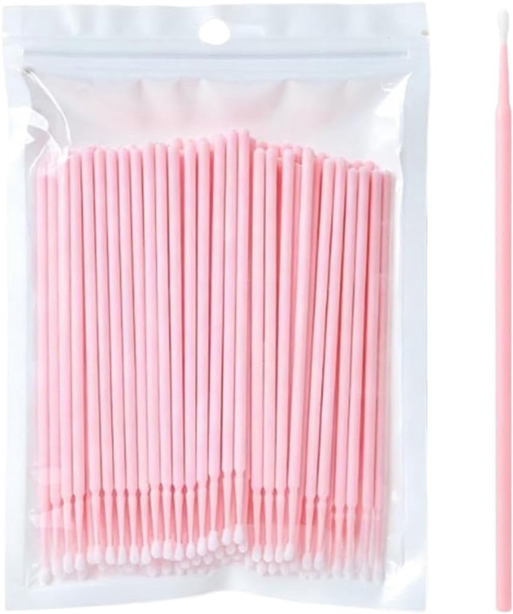 Micro-applicators 600 stuks - roze - flexibel en duurzaam - ideaal voor wimperextensions - ShopVlot