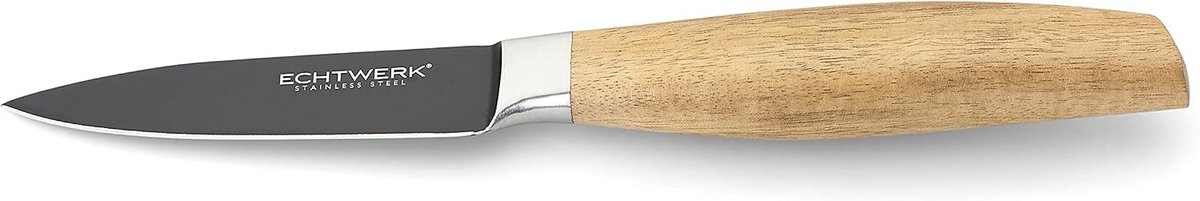 Klassiek Schilmes - Zwart - 8,8 cm - Hoogwaardig Stalen Lemmet met Palissanderhouten Handgreep - Voor Groenten en Fruit