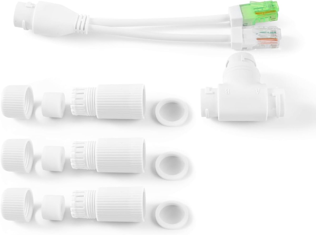 Waterproof PoE Combiner/Splitter, 2 PoE inputs & 2 PoE outputs via 1 cable, Power via PoE switch/PoE NVR, Works with - ShopVlot