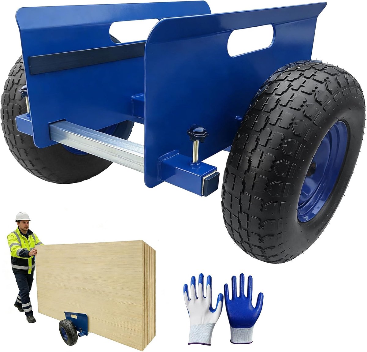 Plate Roller, 500 kg Load Capacity, Record Cart, Clamping Truck, Adjustable Dry Construction Move, Flat Clamping - ShopVlot