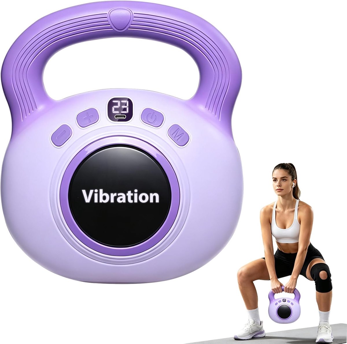 Elektrische Vibratie Kettlebell 1,4 kg met Instelbare Modus - ShopVlot