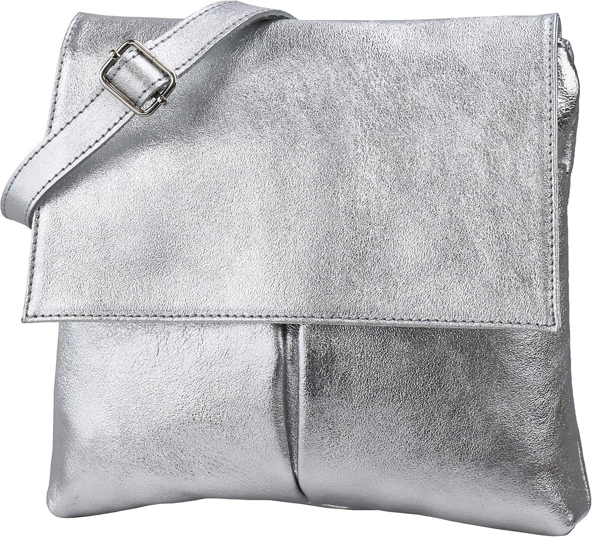 SH Leder Kim G182 Leather Shoulder Bag Crossover in Grained Cowhide Leather 26 x 25 cm - ShopVlot