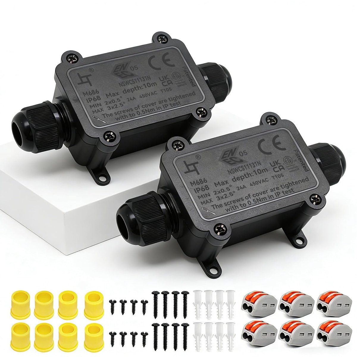 Junction Box, IP68 Junction Box, HUYU Waterproof Distributor Box, Junction Box Outdoor, Electrical Cable Wire - ShopVlot