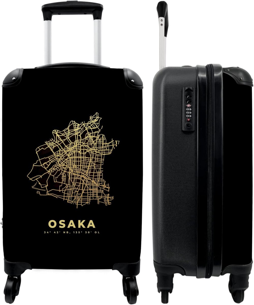 NoBoringSuitcases.com® Osaka, Hand Luggage, Trolley, Trolley Suitcase, Small Travel Suitcase with 4 Wheels, Osaka - ShopVlot