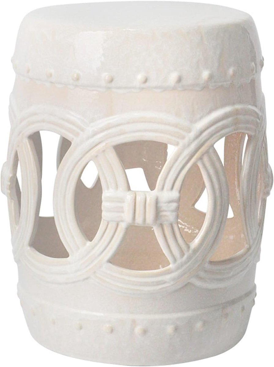 Ceramic Decorative Garden Stool, Chinese Ceramic Drum Stool Guzheng Stool, Ceramic Ornaments Crafts - ShopVlot