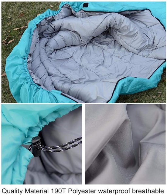 3 Season Adult Thicken Sleeping Bag with Compression Sack, Single Lightweight Waterproof Warm Outdoor Down Blanket - ShopVlot — afbeelding 5
