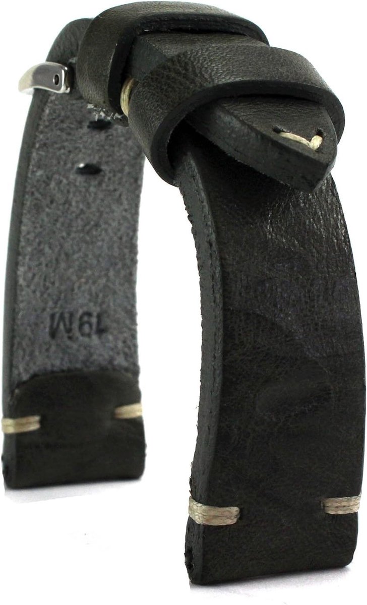 Sulla RIOS1931 Leather Vintage Watch Strap with 3D Structure, 18 mm, 19 mm, 20 mm, 22 mm, 24 mm - ShopVlot