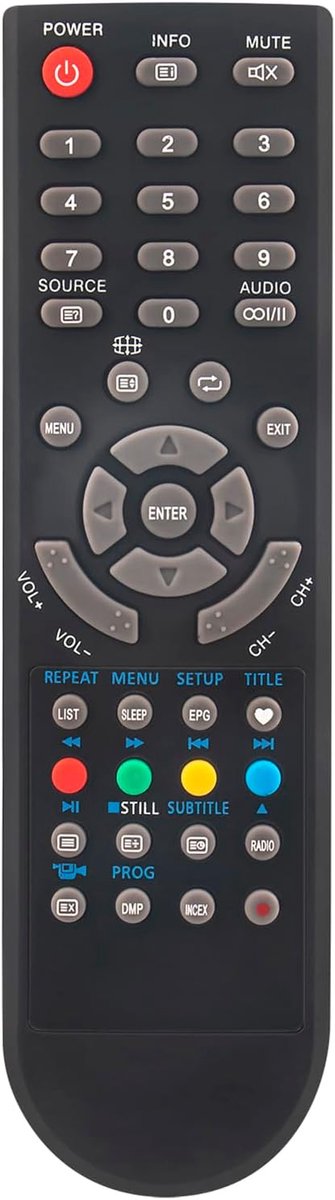 ALLIMITY Remote Control Compatible with Grandin TV LD32CVB16 LD28C25 LD32C12 LD28CGB107S LD39GC21 LD32C14 LD19C14 - ShopVlot