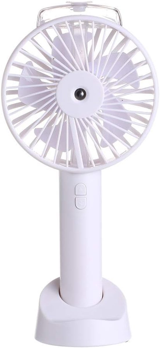 Hand Spray Small Fan Charging Portable Phone Stand Desktop Humidification USB Small Fan White - ShopVlot