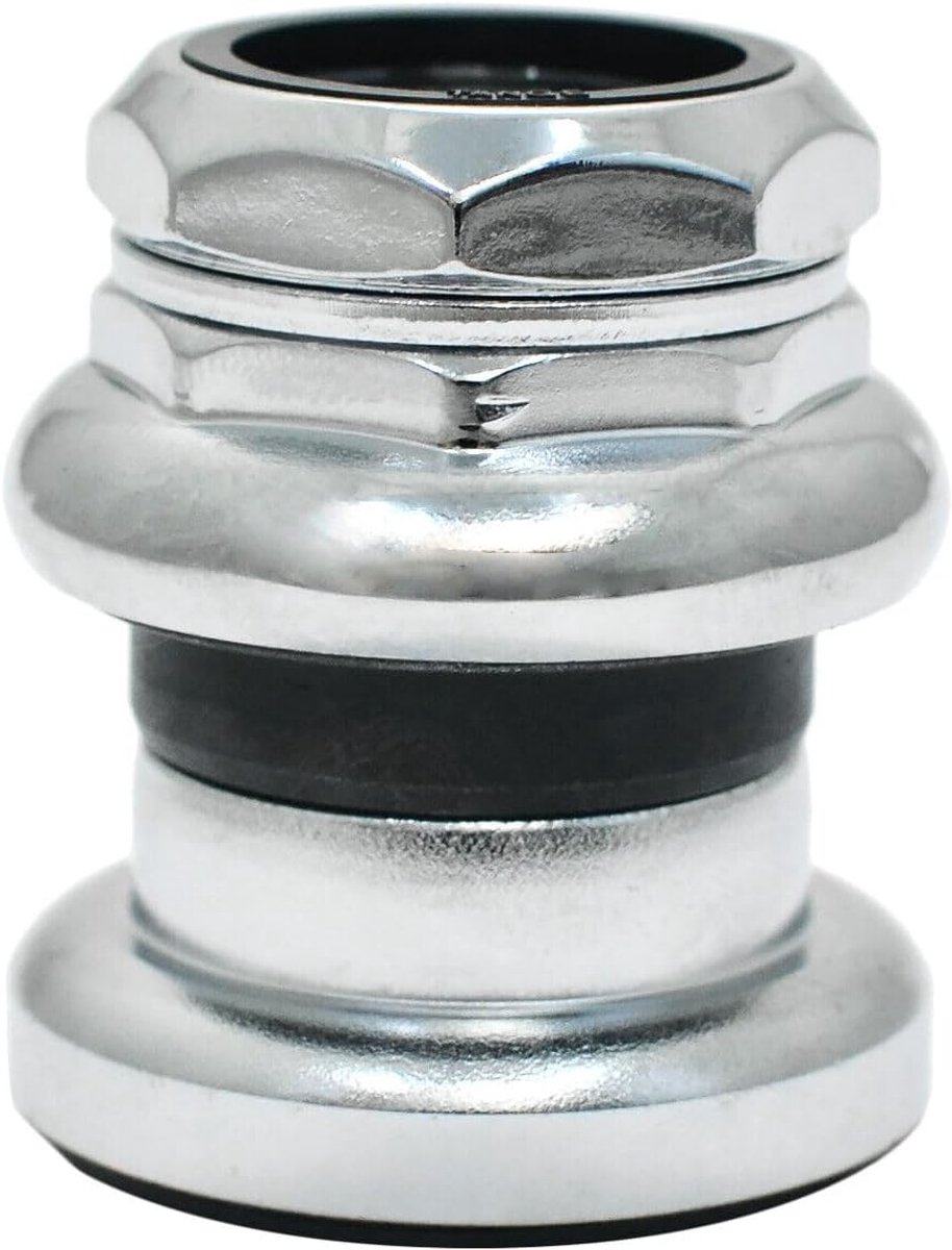 Tange-Seiki Passage 1" Sealed Bearings Threaded Headset 26.4mm Crown Race, Silver, TAST2990 - ShopVlot