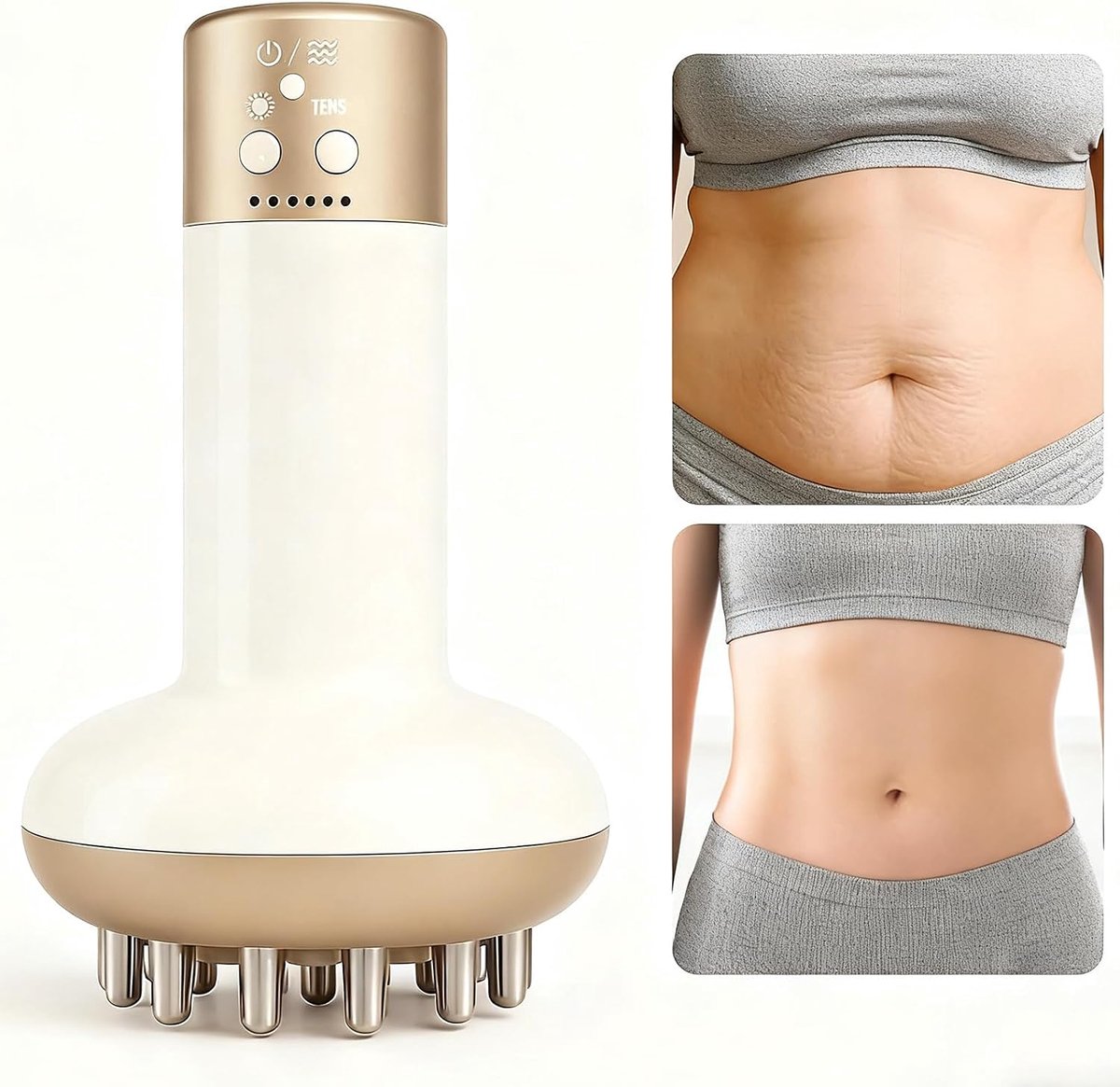 Lymfedrainage massageapparaat & anti-cellulitis massage, oplaadbaar lichaamsmassageapparaat met warmte, rood licht - ShopVlot