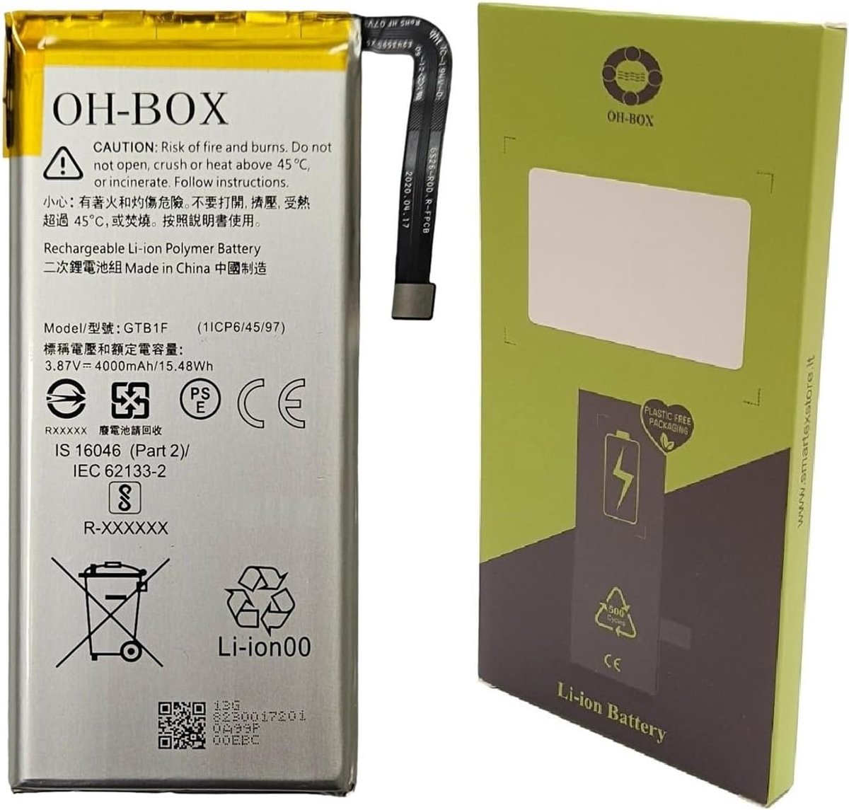 OH-BOX® Battery compatible with Google GTB1F model Pixel 5 - ShopVlot