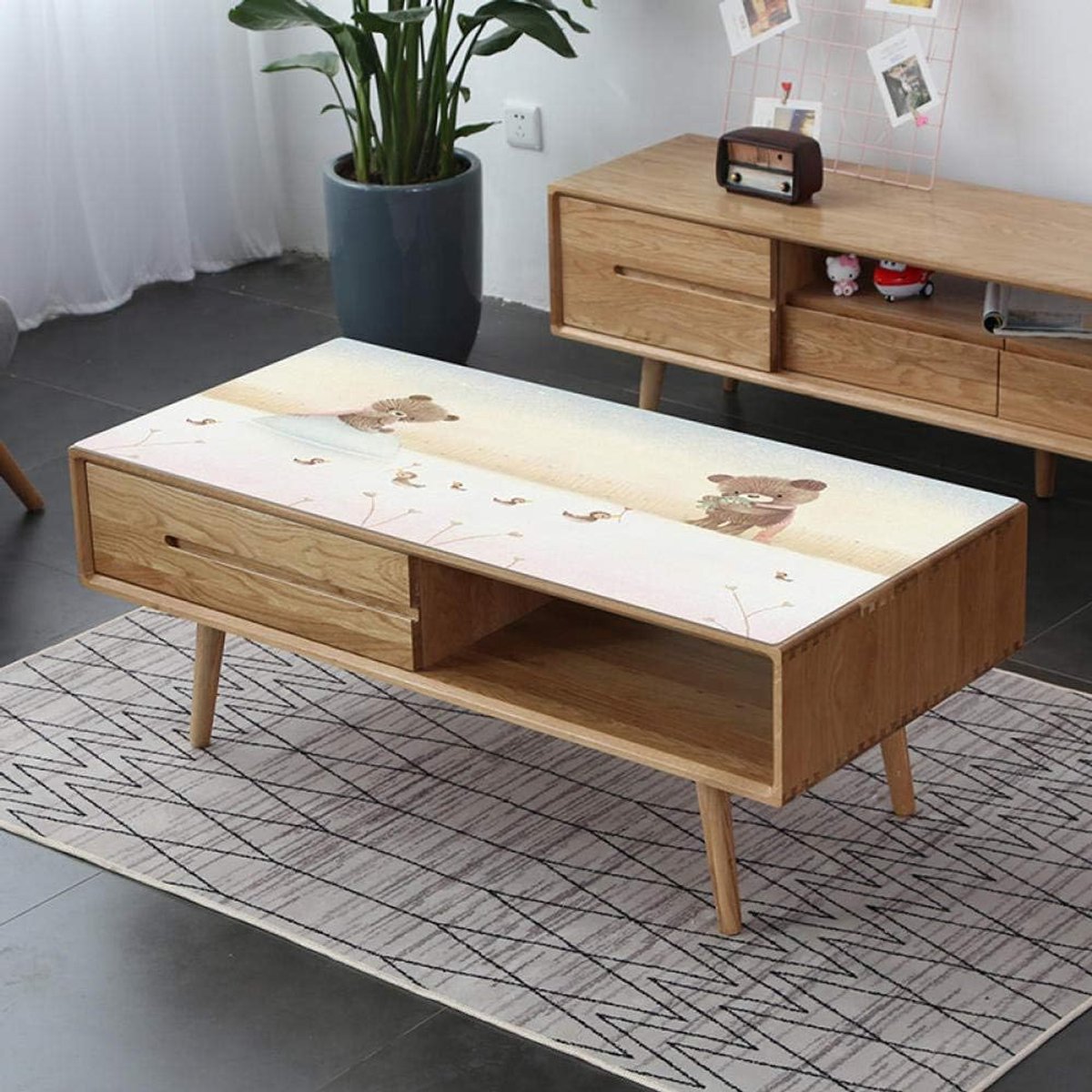 Tafelkleed PVC - Plastic tafelbedekking - Eettafel Beschermen - Waterdicht Anti-hitte - 80x130cm - Twee Beren