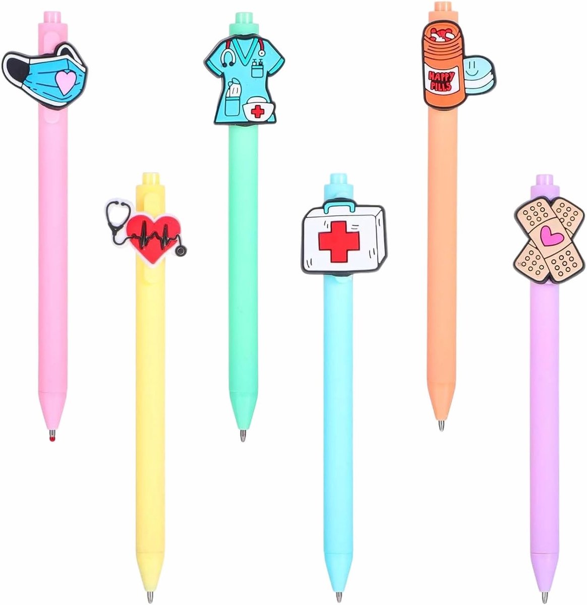 6pcs Nurse Pens Funny Nurse Ballpoint Pen Nurse Accessories for Nurses (1mm) - ShopVlot