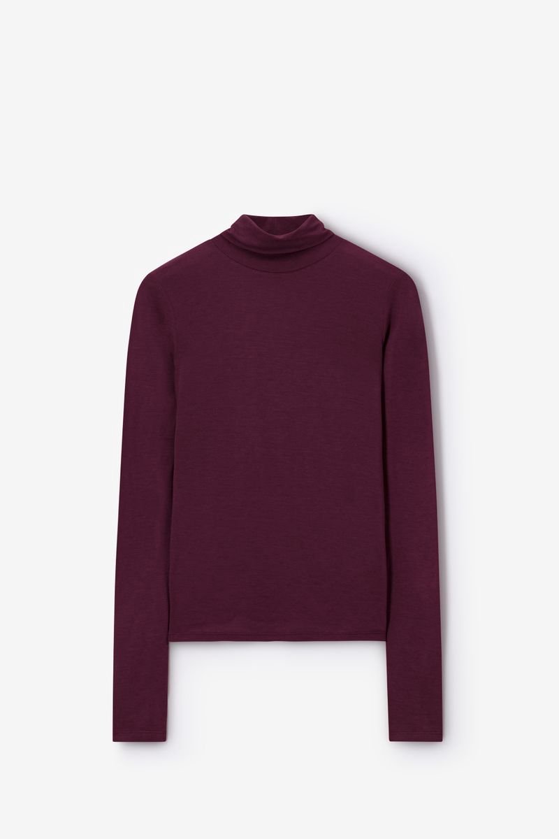 Sissy-Boy - Donkerrode wollen turtleneck top