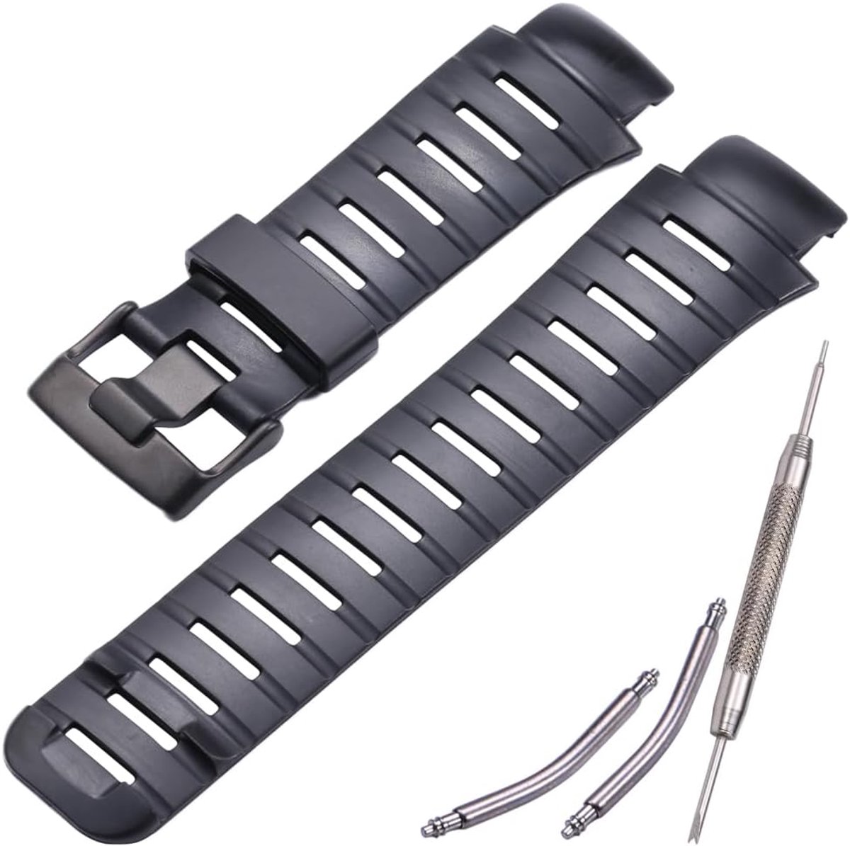 Soft rubber watch strap compatible with Suunto X-lander military replacement strap - ShopVlot