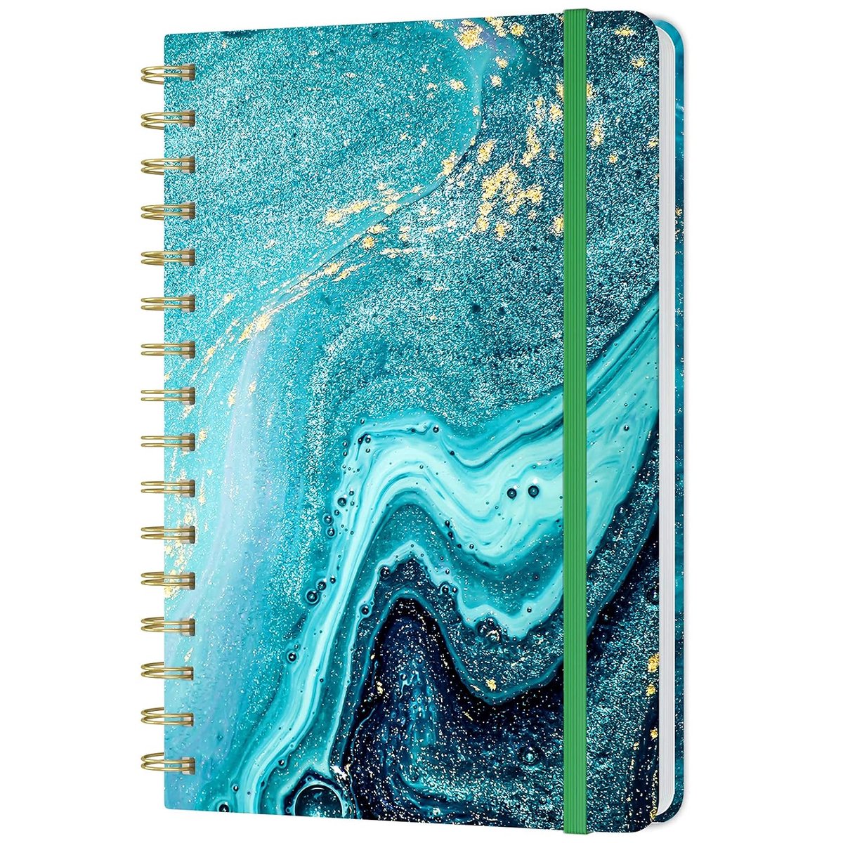 Spiral Notebook Hardcover, 14.5 x 21.3 cm, 160 Pages Thick Paper, Lined Journal for Women and Men, Cute A5 College - ShopVlot