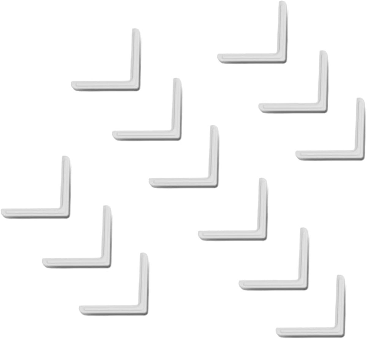 Pack of 12 Corner Protection for Windows, Silicone Corner Protection, Silicone Corner Protection, Inner Window (Grey - ShopVlot