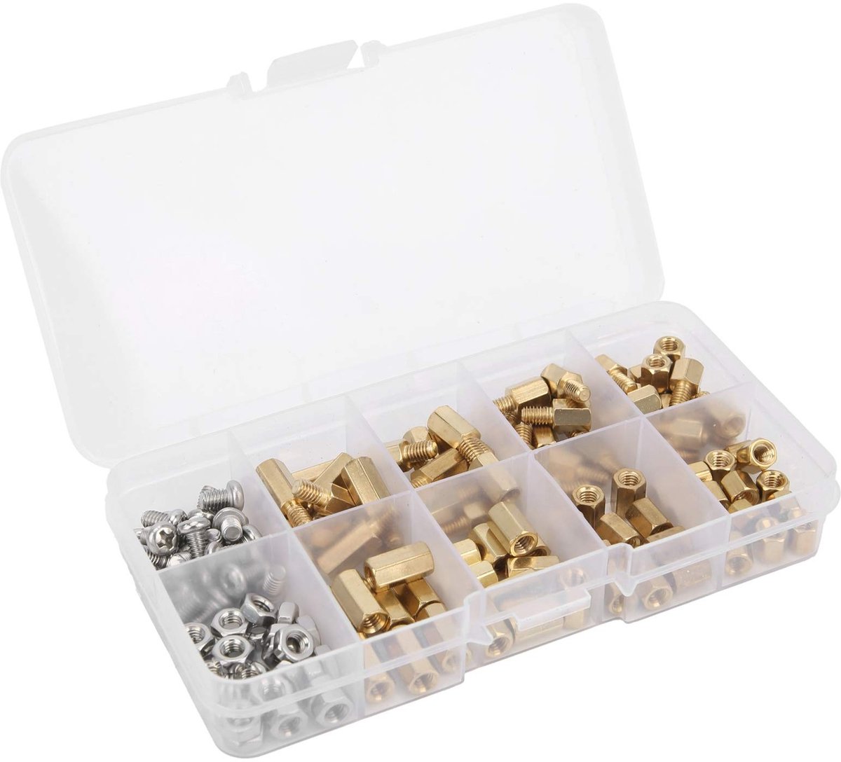Solidchoice - 136 Stuks Messing Zeskant Afstandhouder M4 voor Elektronica-assemblage