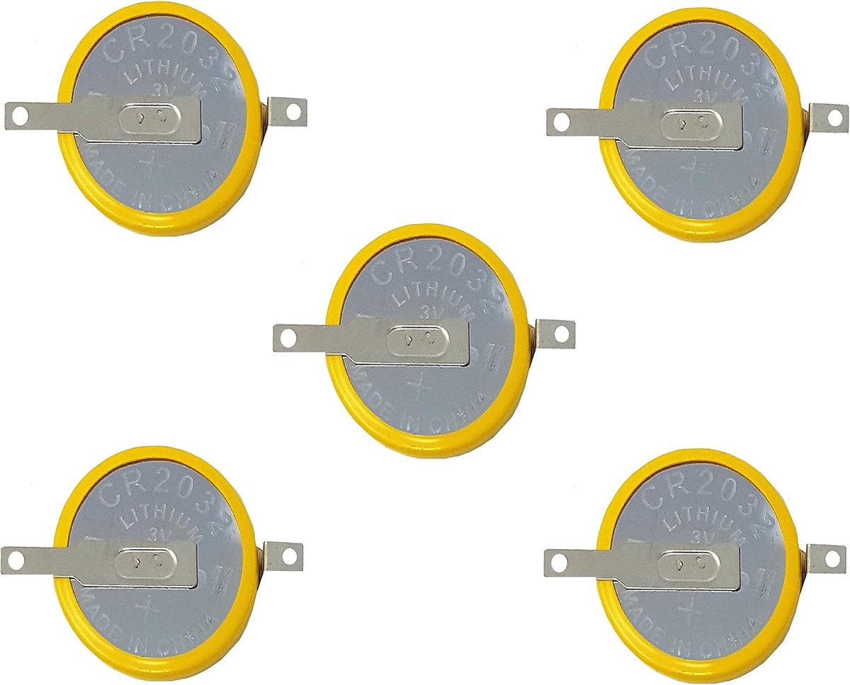 5 x F2-CMOS battery/battery BIOS BR / CR2032-1F2 with solder flag 3 V for PC disposable v - ShopVlot