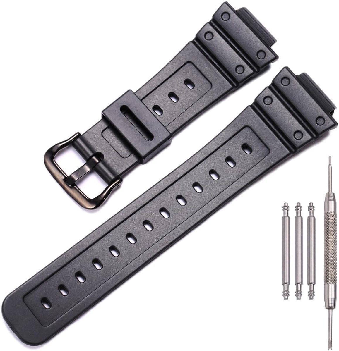 Unisex hars band compatibel met G-Shock DW5600E/GW-M5610/DW6900/GW-6900/DW-6600 outdoor sport rubberen horlogeband - ShopVlot