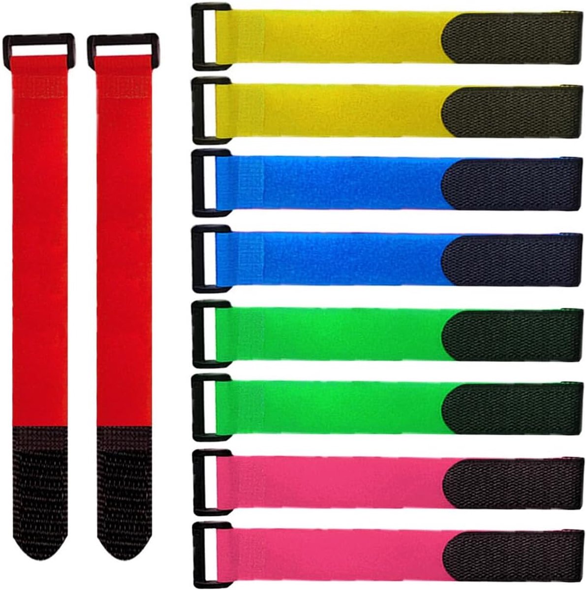 20Pcs 30 X 2cm Nylon Cable Ties Set, Reusable Cable Straps, Adjustable Cable Straps, Multifunctional Cinch Belts (Red - ShopVlot