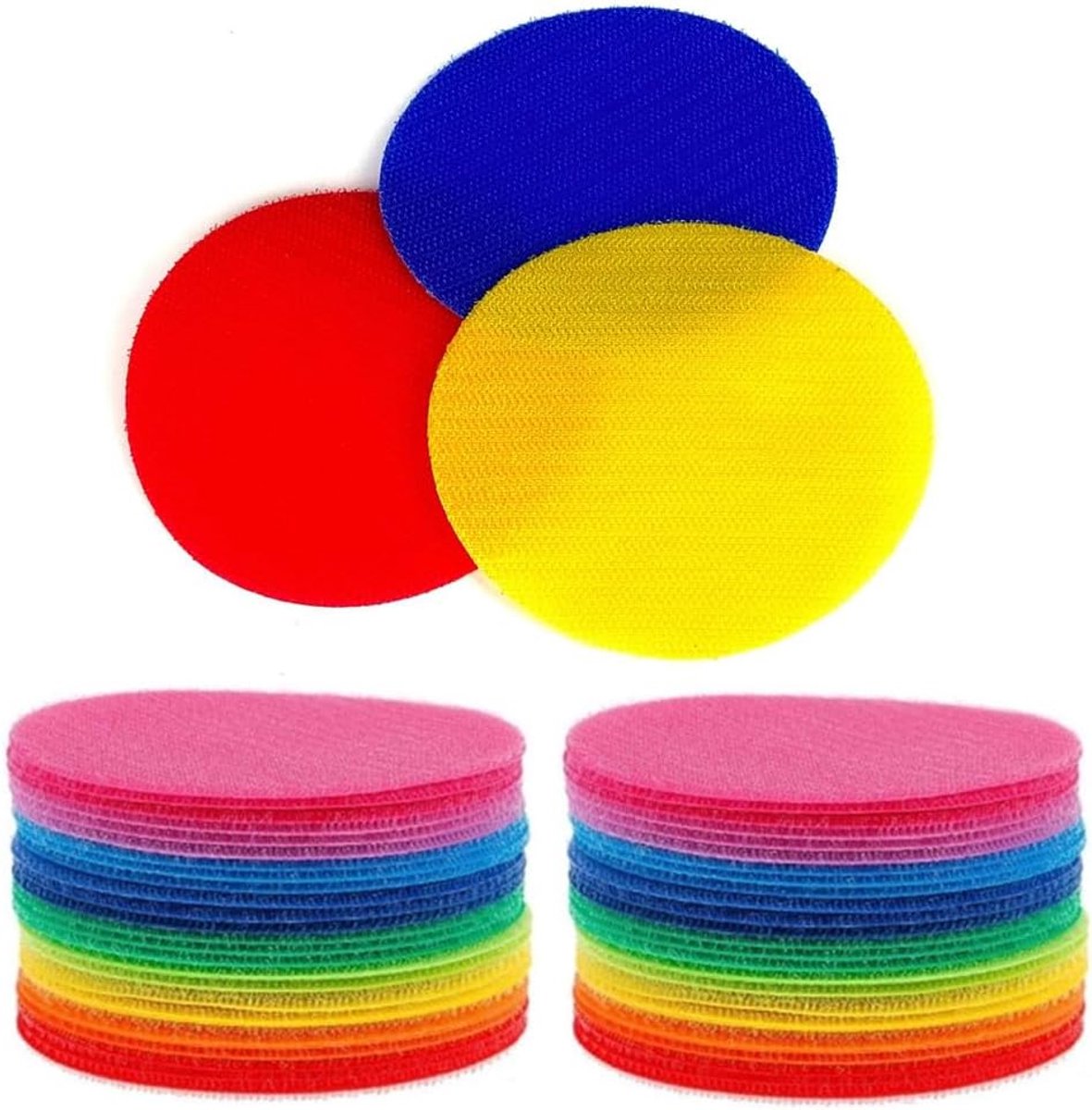 Carpet markers 50 stuks - Multicolor vloer stippen - Duurzaam nylon - Ideaal voor klaslokalen - ShopVlot