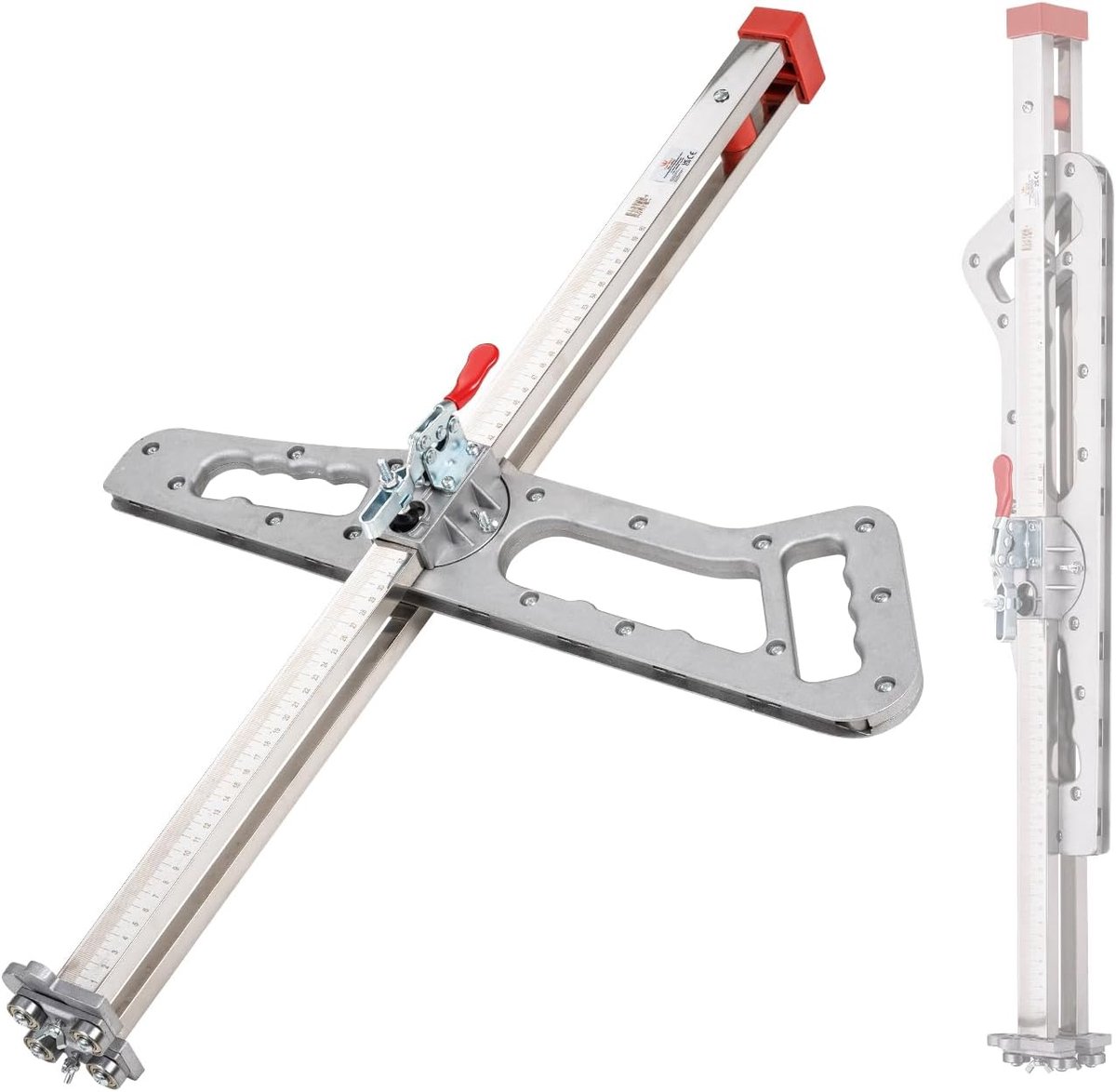 TOPWAY Manual Drywall Cutter with Foldable Aluminum Handle, 60cm Cutting Width, Stainless Steel, Drywall Cutting Tool - ShopVlot