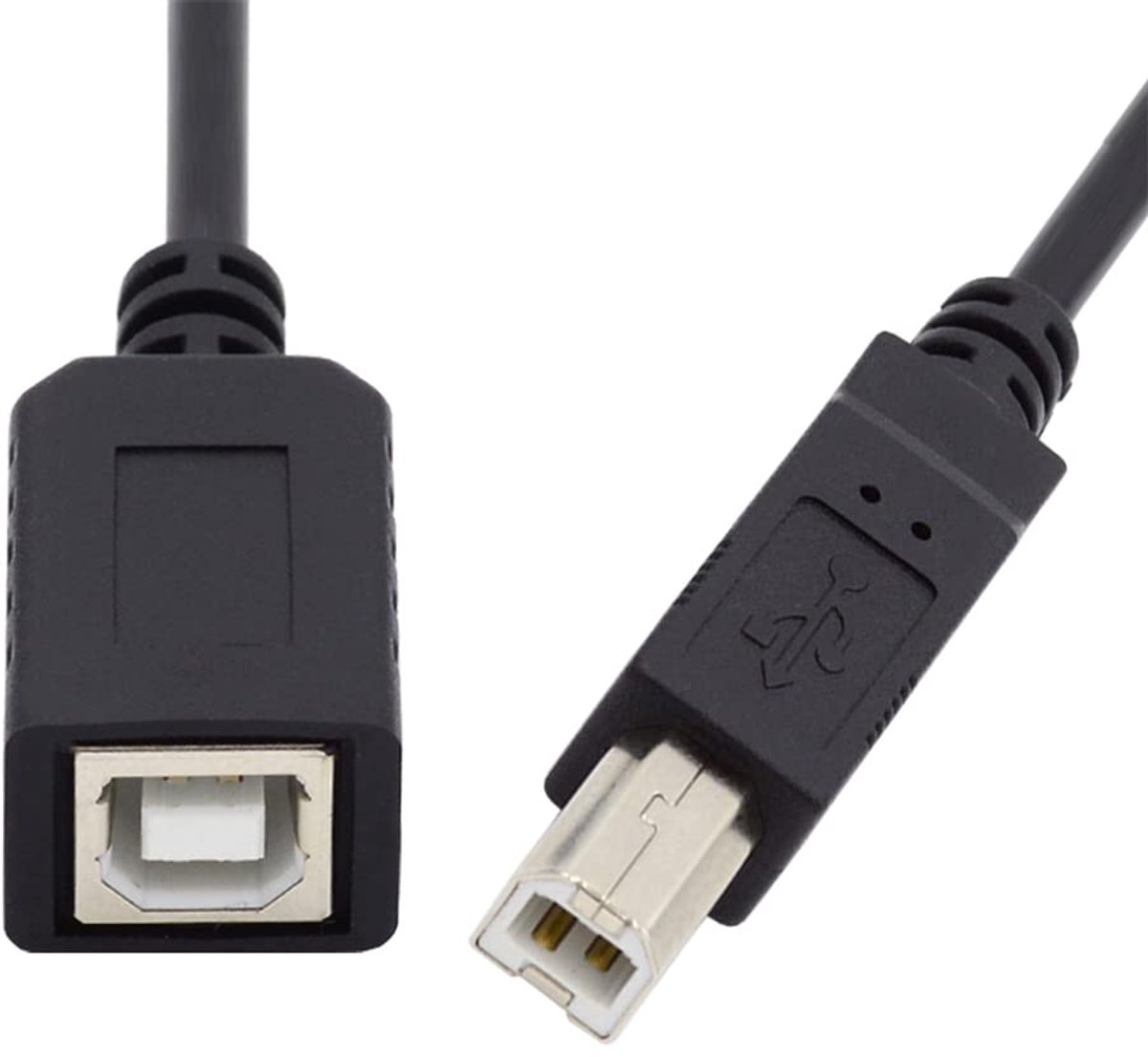 USB 2.0 B Type Male To Female Extension Cable 20cm For Printer Scanner Disc - ShopVlot