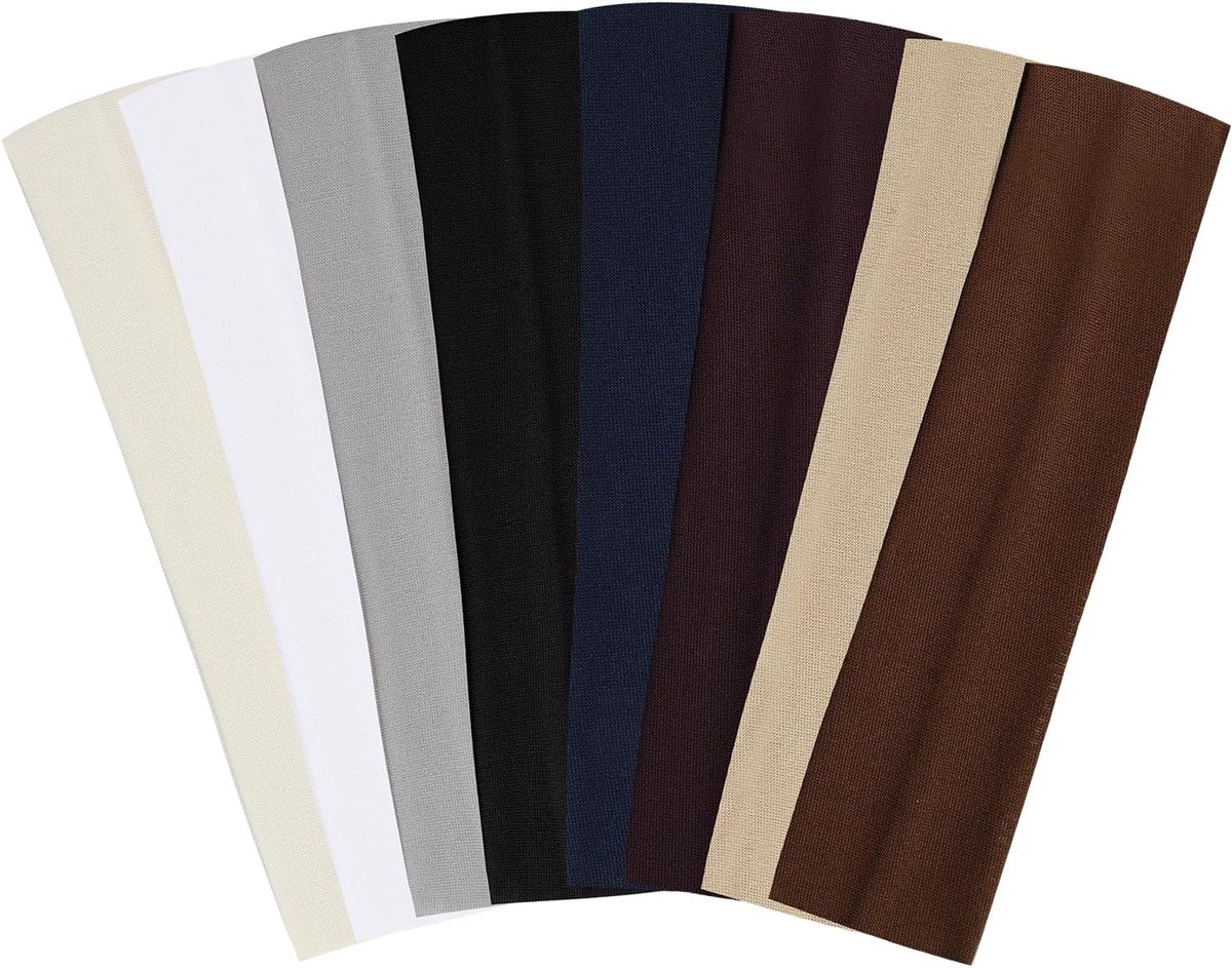 Sporthoofdbanden set van 8 - 5 cm breed - elastisch en absorberend - ideaal voor hardlopen - ShopVlot