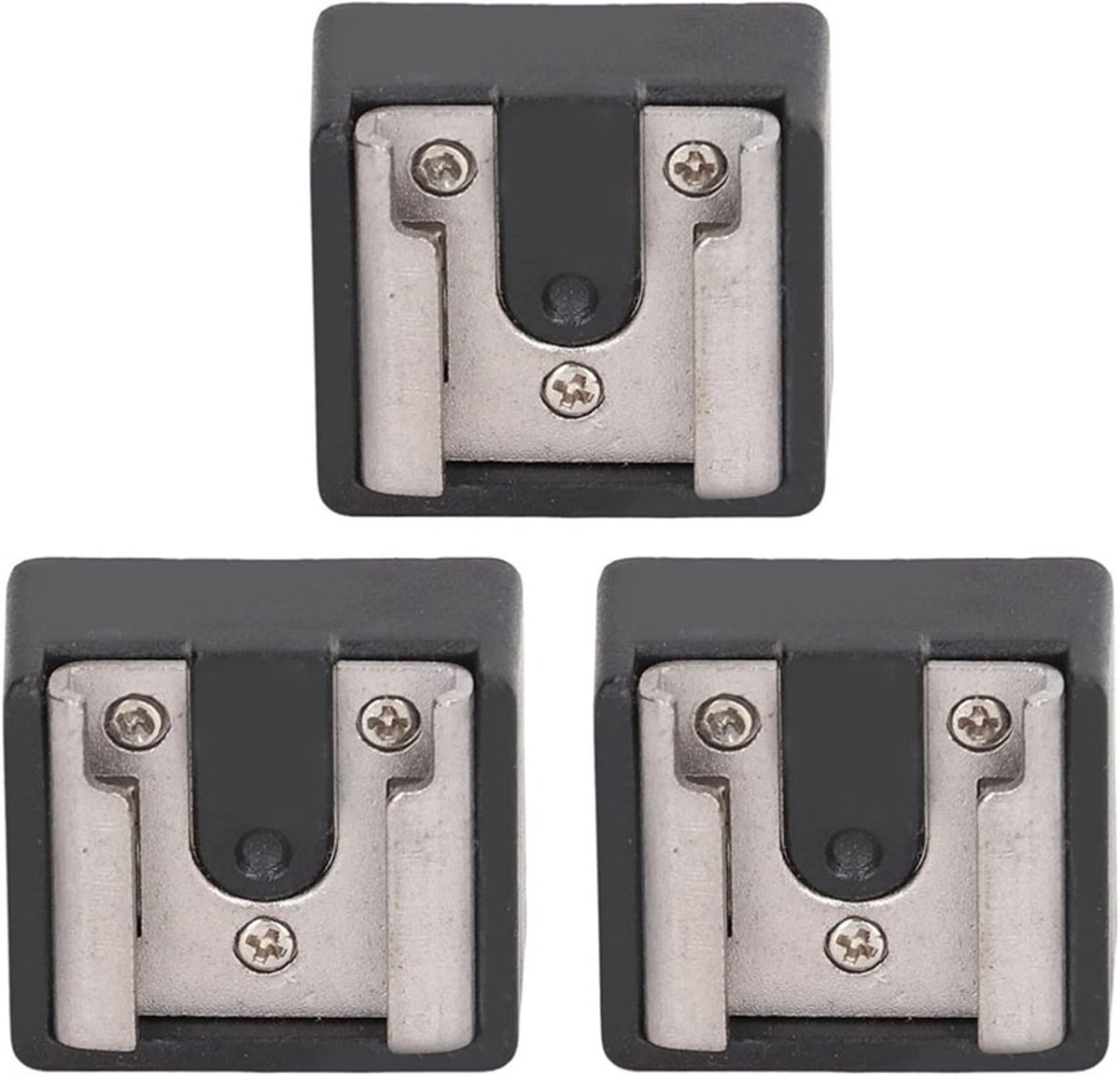 3-delige Hot Shoe Mount Adapter Set met 1/4 inch Schroef voor Camera's en Statiefgebruik