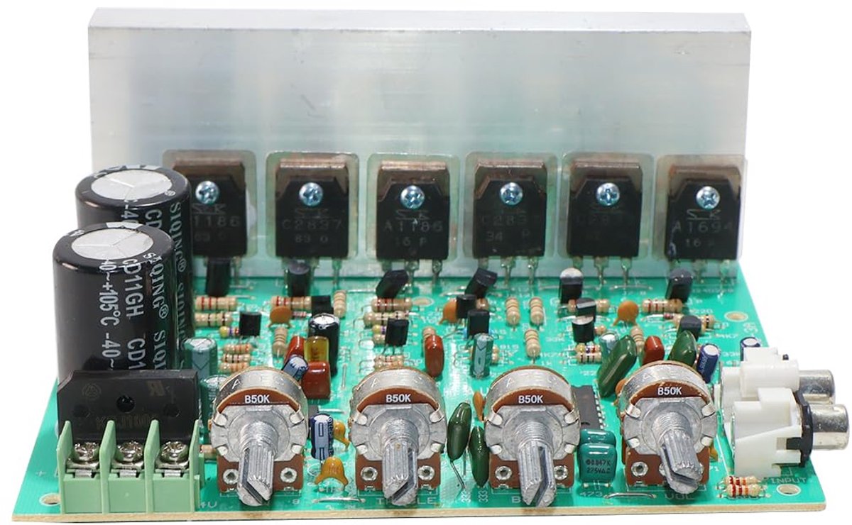 Vermogensversterkerplaat 2.1-kanaals - 300W subwoofer - hoog vermogen - ideaal voor DIY audiosystemen - ShopVlot