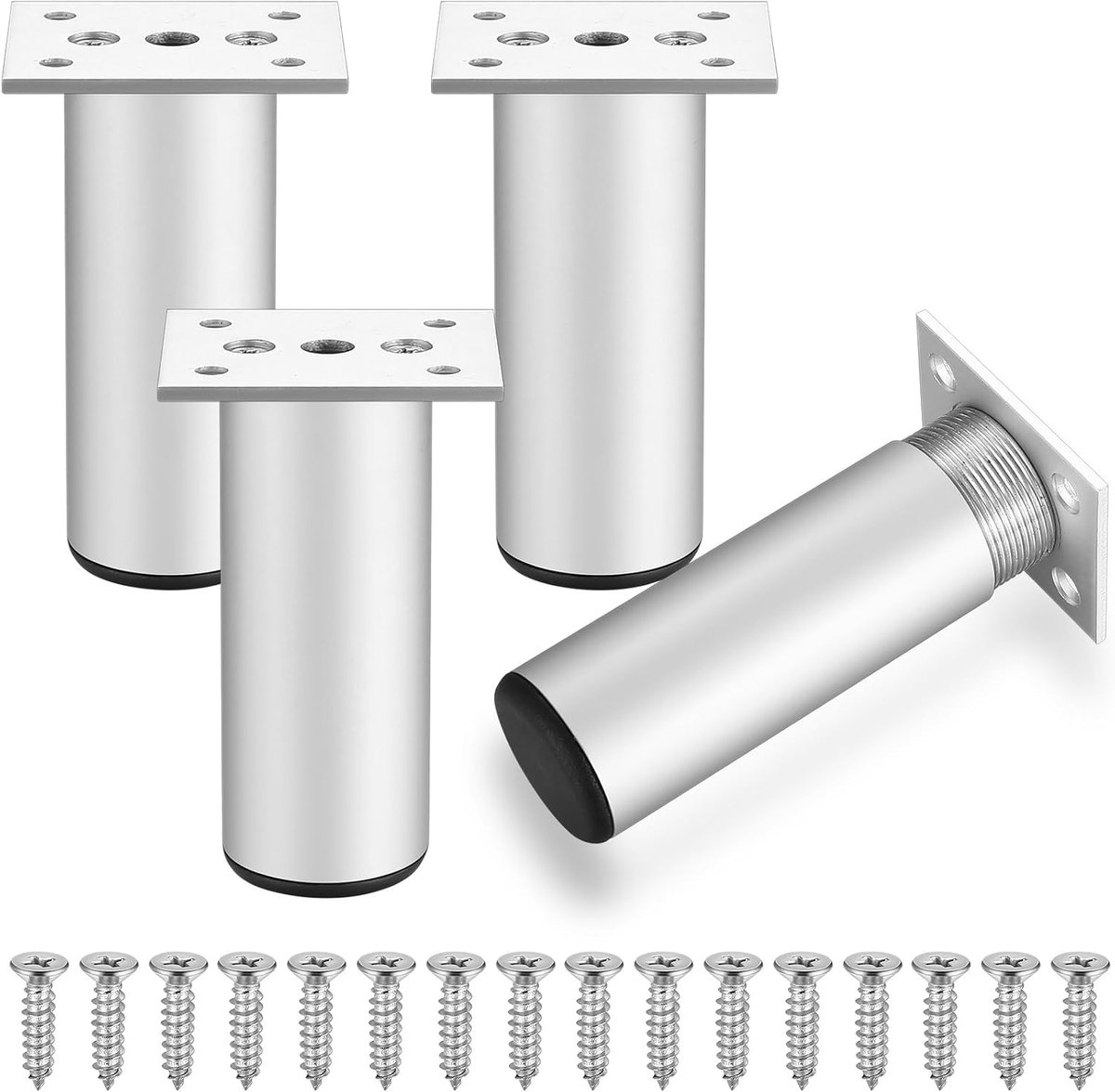 Meubelpoot 8 cm - Aluminium Legering - Sterk en Duurzaam - Geschikt voor Meubels - ShopVlot