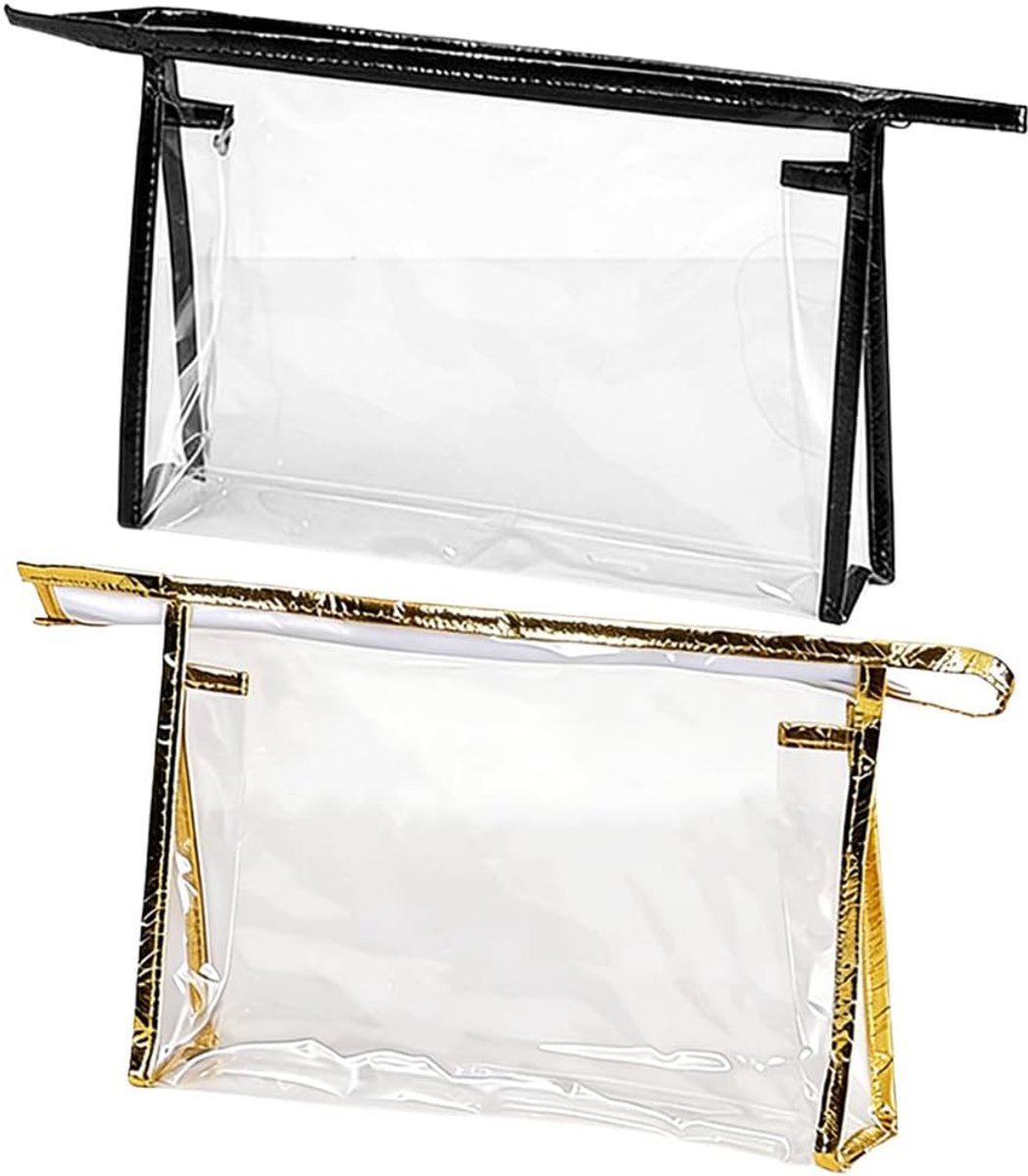 Toilettassen 2-delige set - transparant plastic - waterdicht - ideaal voor reizen - ShopVlot