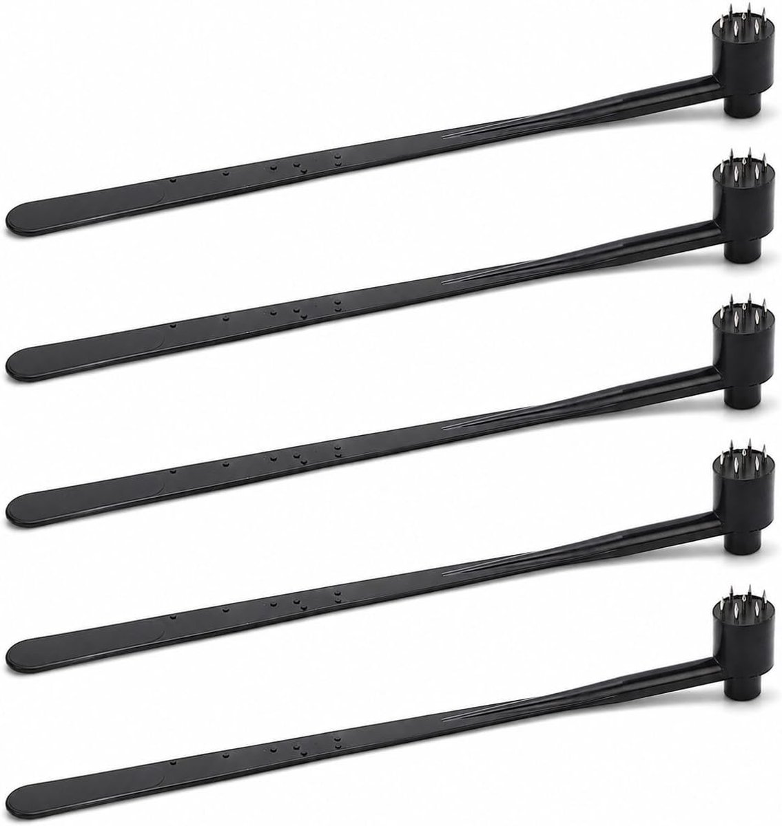 Huidhamer 5-delige set - Professionele roestvrijstalen naaldhamer - Ergonomisch ABS-handvat - ShopVlot