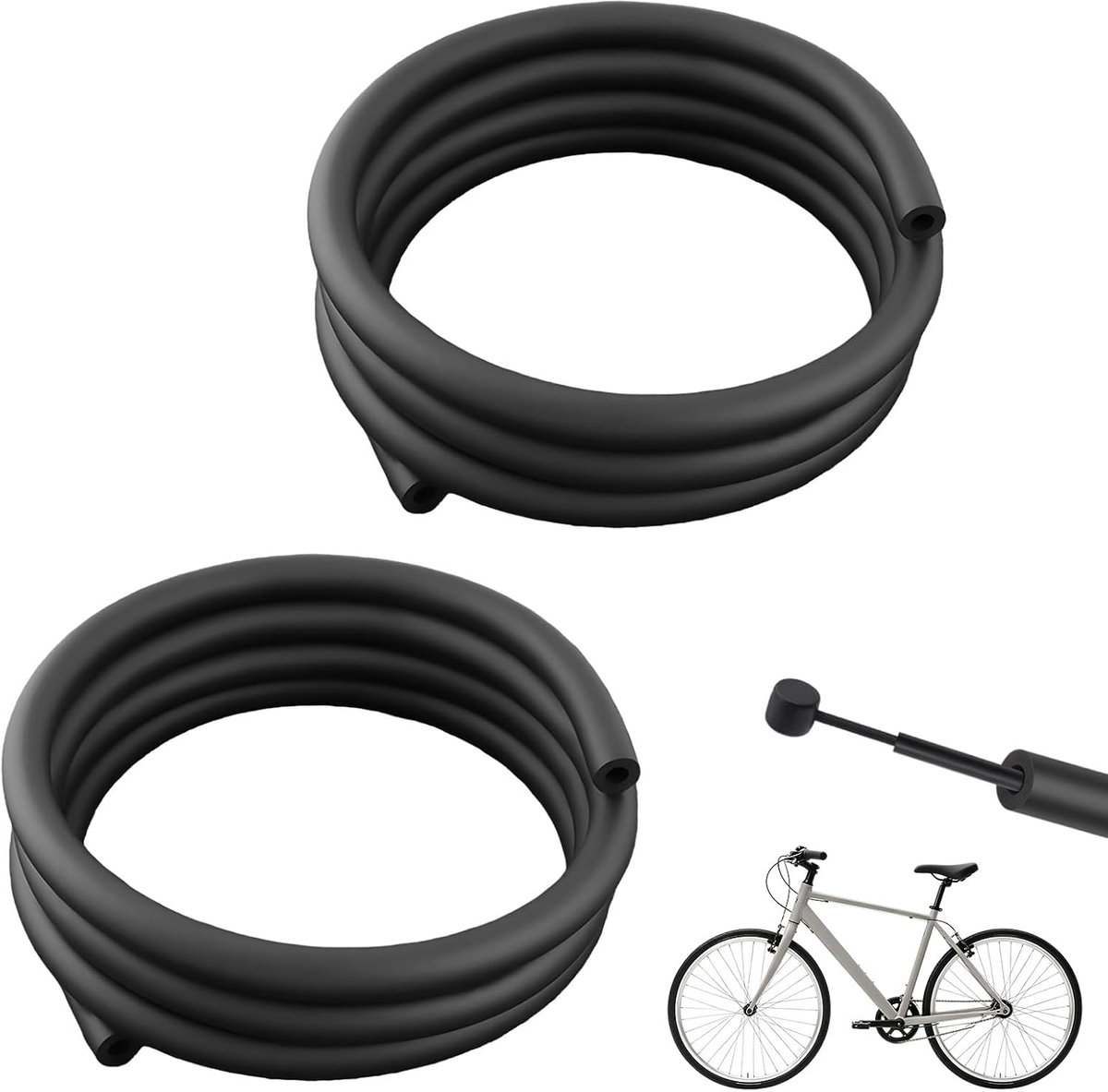 Schuimrubberen dempers voor fietsslangen - 1,6 m - geluidsisolatie - voor een stille rit - ShopVlot