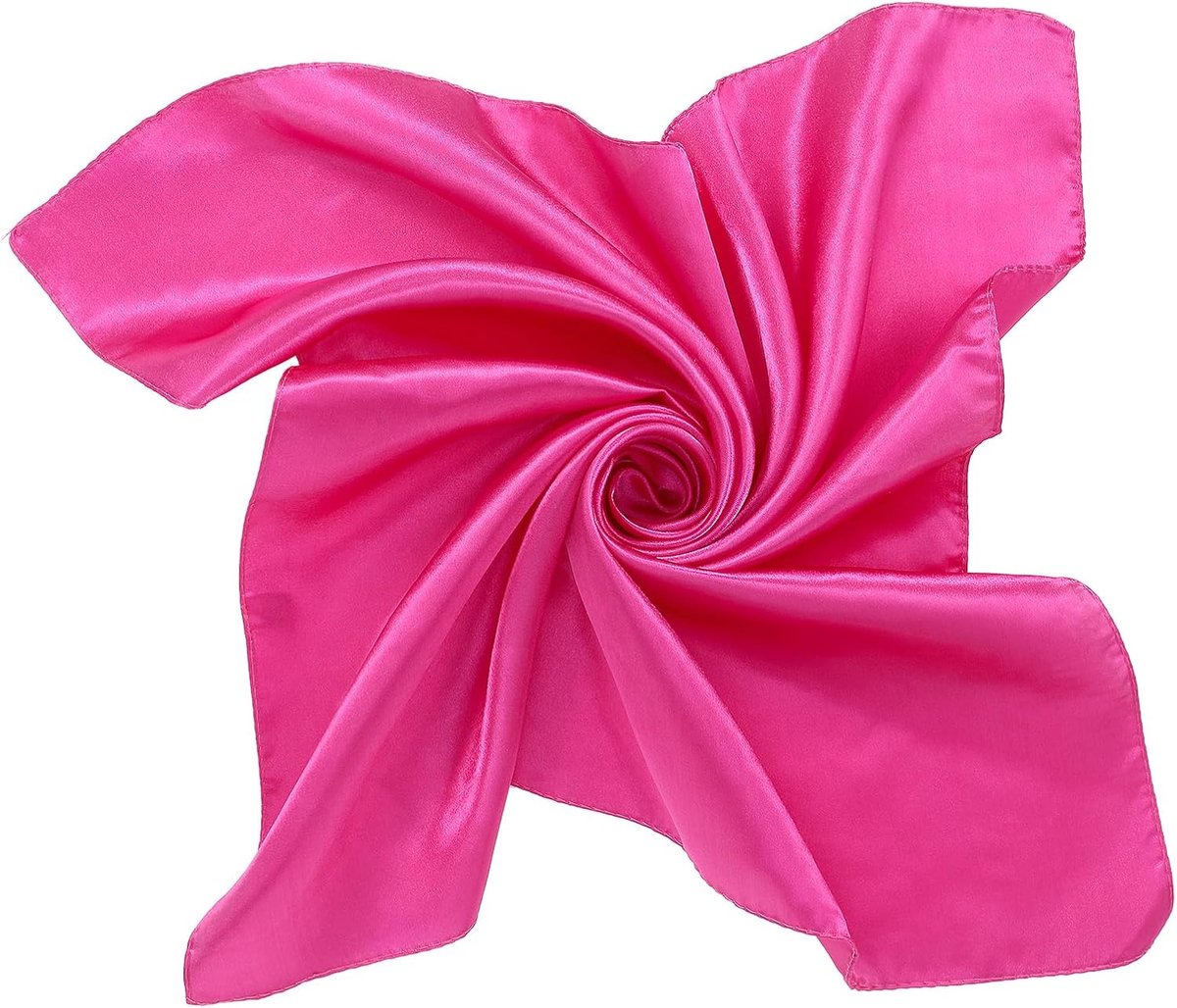 Sjaal vierkant 60 cm - retro satijn - haaraccessoire - perfect voor elke outfit - ShopVlot