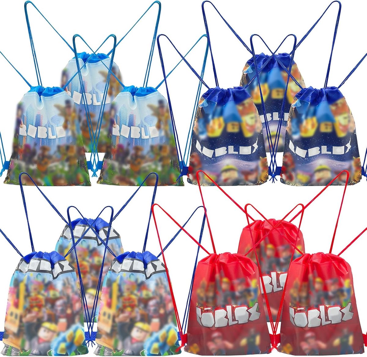 Sporttas 12 stuks - Roblx rugzakken - kleurrijke illustraties - ideaal voor gym en school - ShopVlot