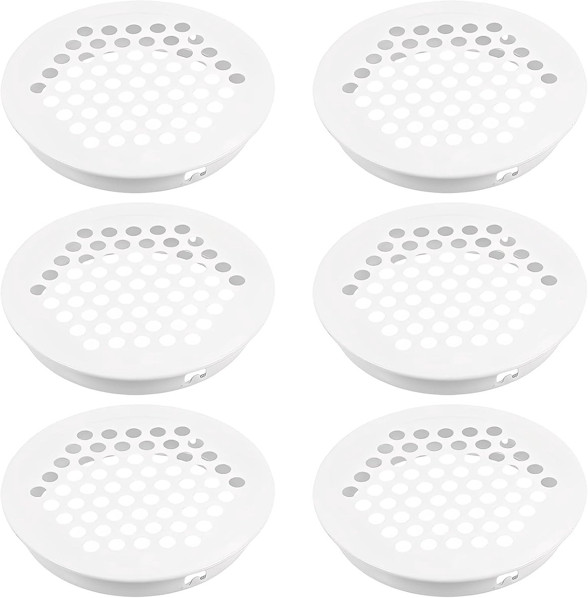 Ventilatierooster Rond 60 mm - Roestvrij staal - Voor opslagkasten, schoenenkasten en keukenkasten - ShopVlot