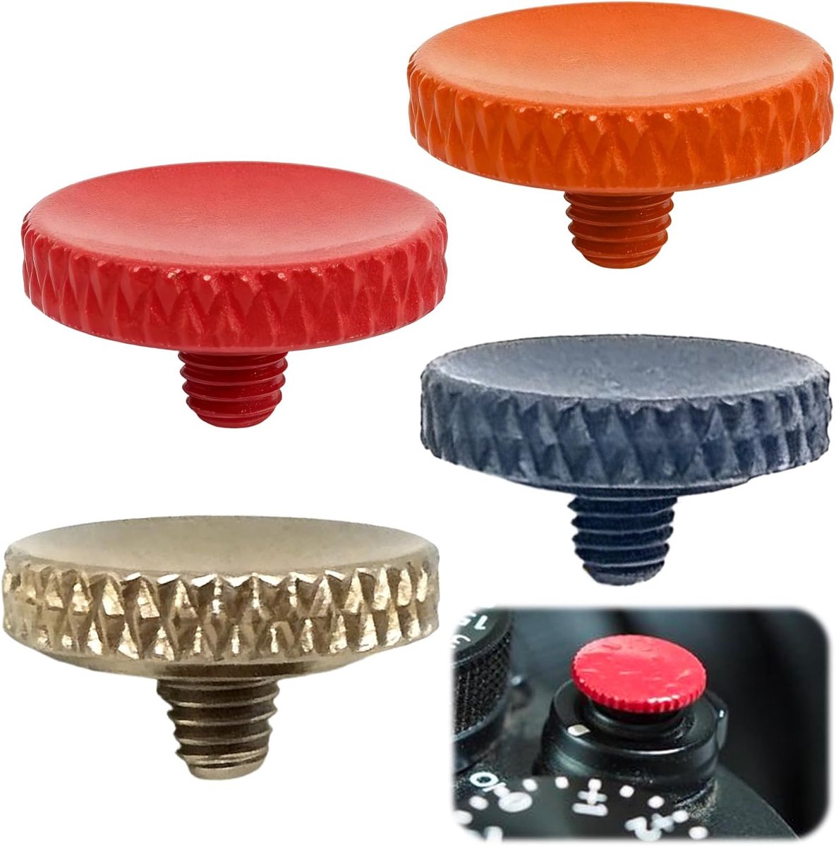 Ontspanner knop - 4 stuks aluminiumlegering - concave design - minimaliseert camerabeweging - ShopVlot