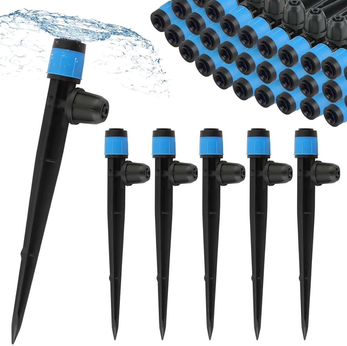 Drip irrigation druppelaars 50pcs - 1/4 inch - verstelbaar - voor efficiënte tuinirrigatie - ShopVlot