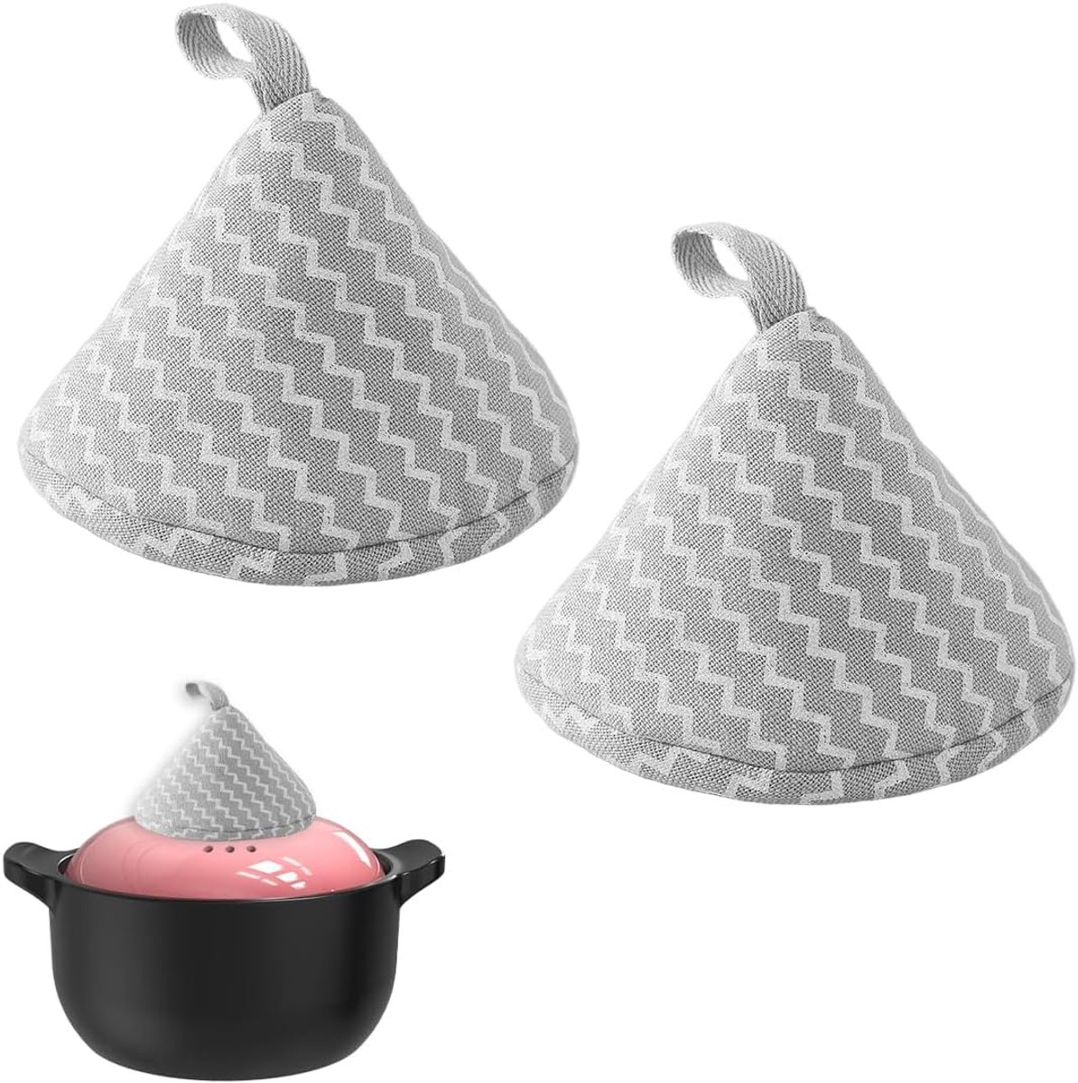 Ovenwanten Set van 2 - Extra Lang - Katoen - Antislip - Ideaal voor Koken en Bakken - ShopVlot
