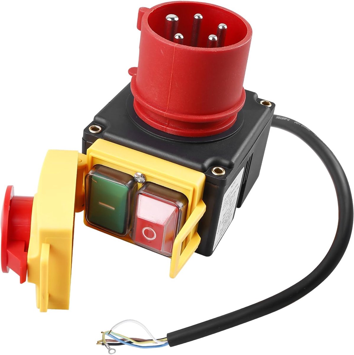 Noodstop schakelaar 3-fase 400 V - metalen behuizing - IP54 waterdicht - veilige bediening - ShopVlot